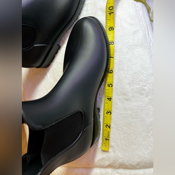 Asgard Rain Boots Black Ankle Short with Heel Pull Tabs US 7 / EUR 37 Women's - Picture 5 of 16